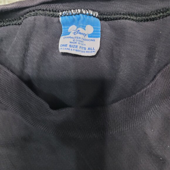 Vintage Mickey Mouse T-shirt Mens OSFA Size L-XL Black Disney USA - Picture 3 of 4